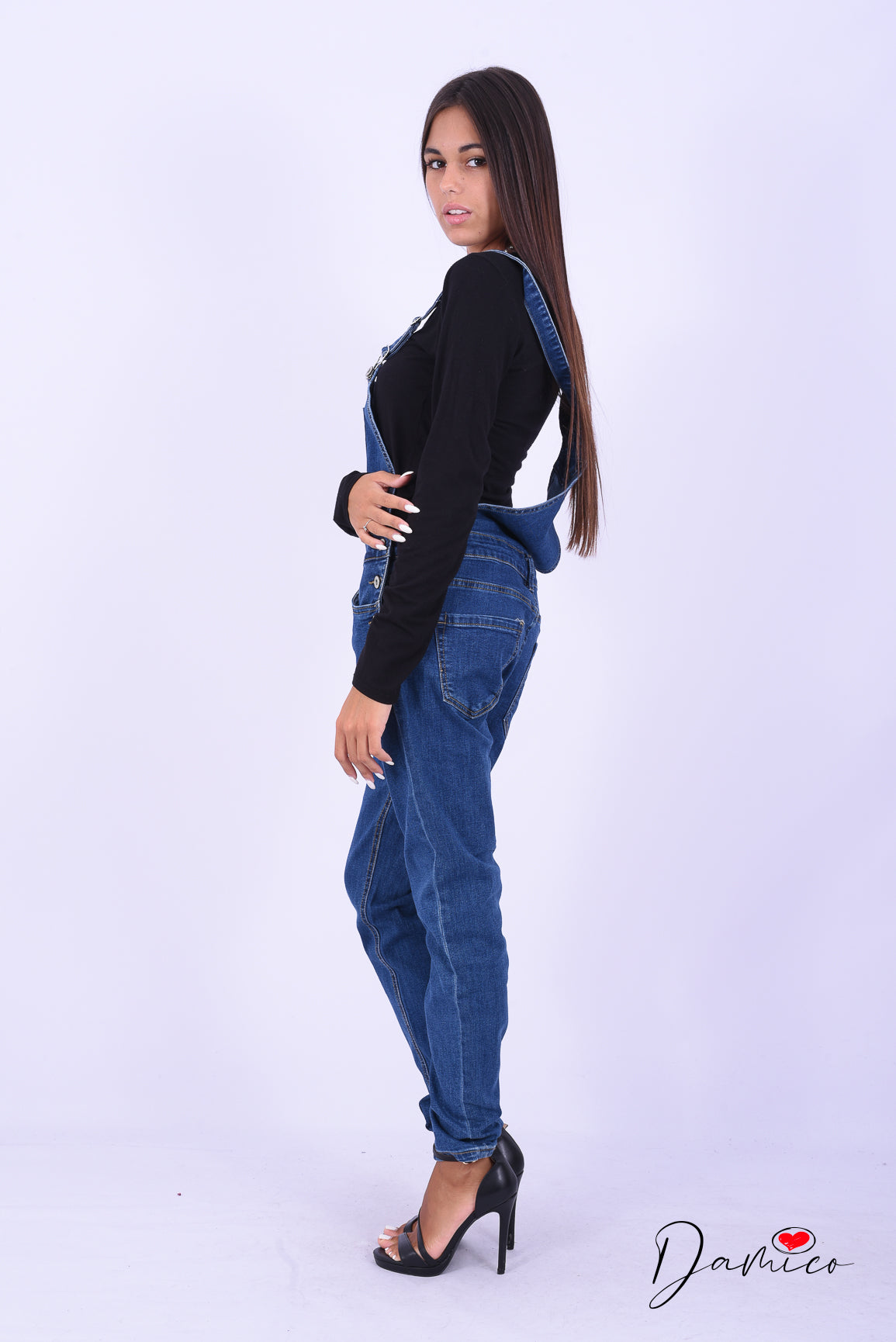 Salopette jeans skinny