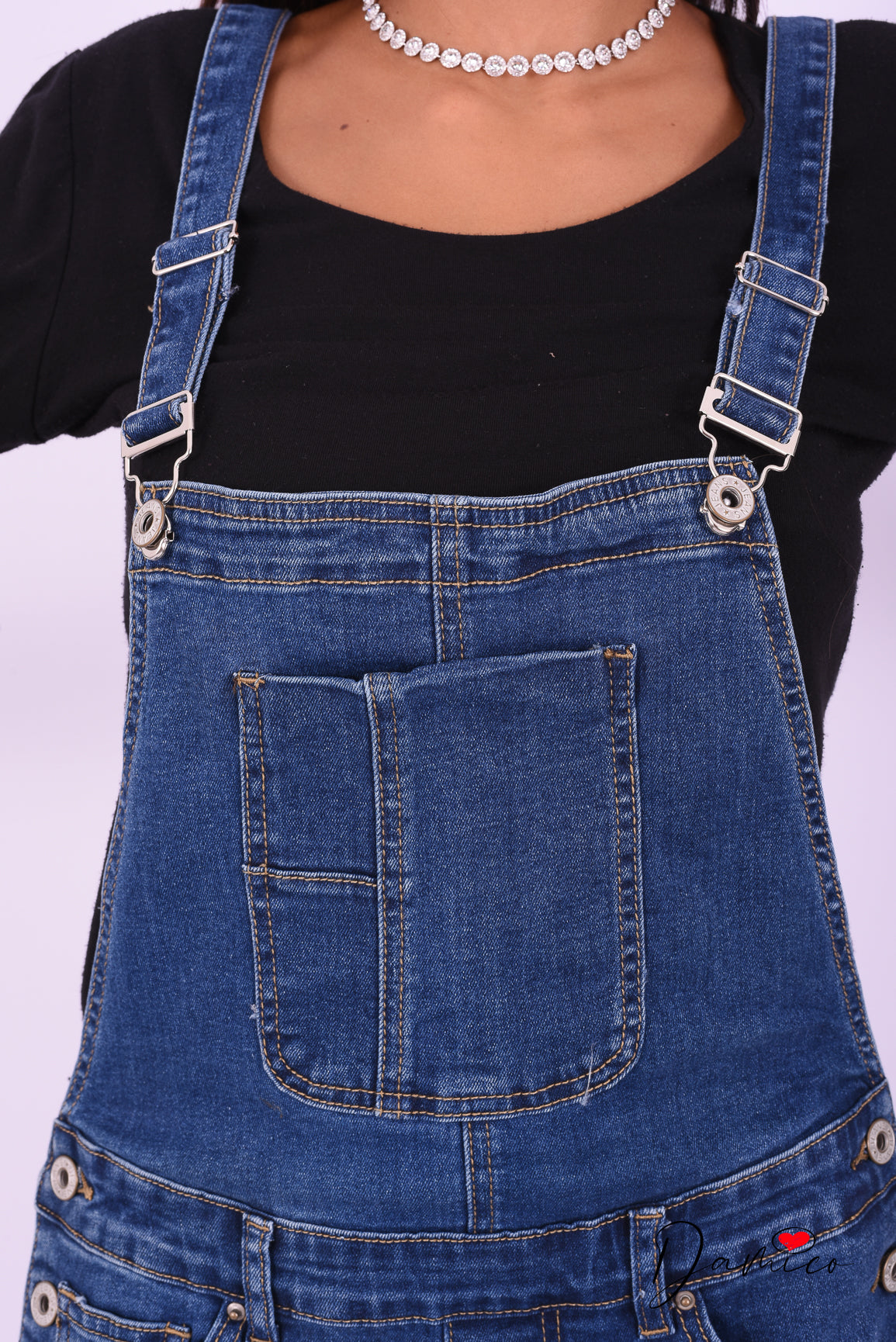 Salopette jeans skinny