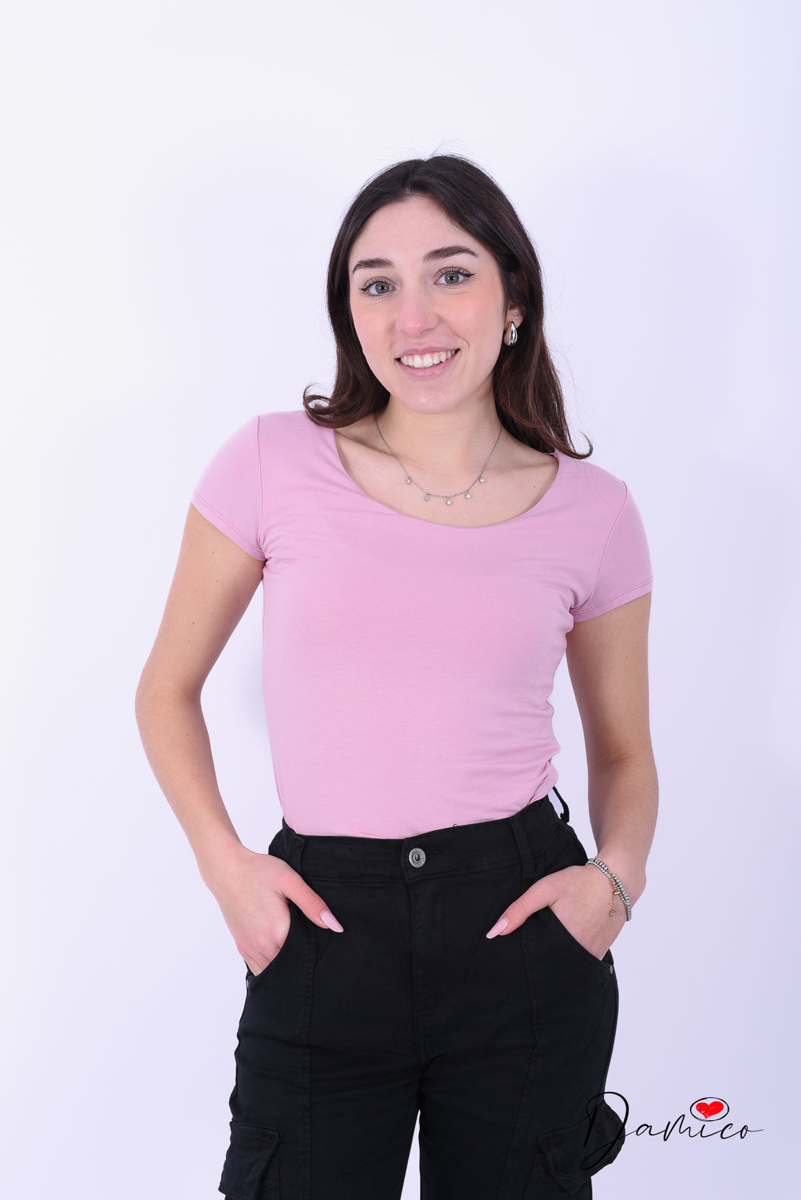 T-shirt Basic Slim tondo -6- 00439