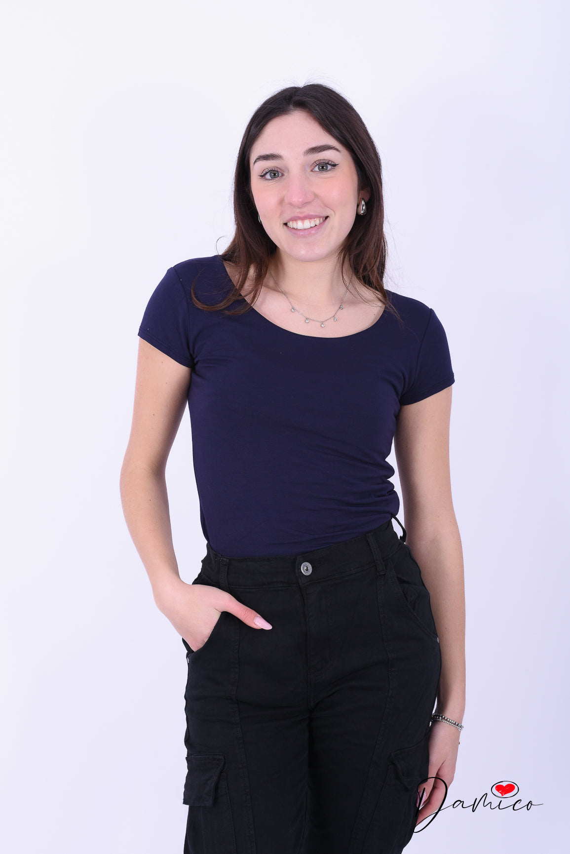 T-shirt Basic Slim tondo -6- 00439