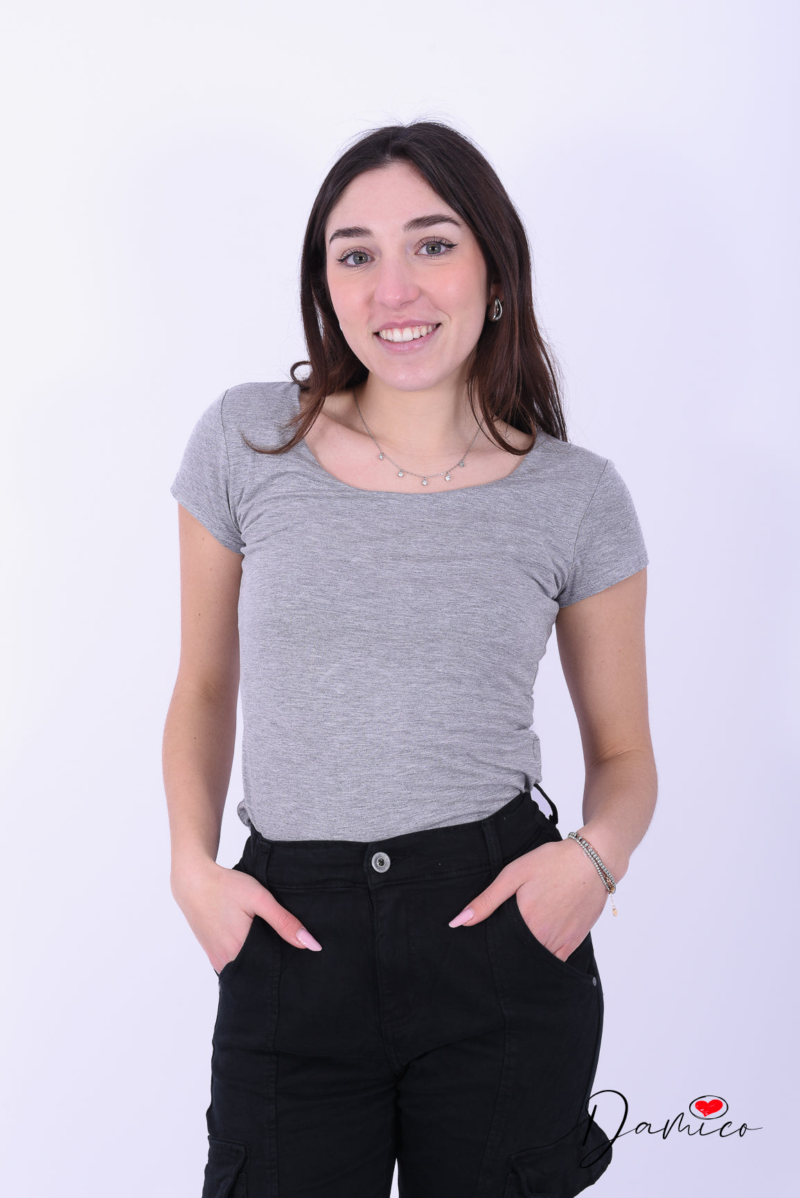 T-shirt Basic Slim tondo -6- 00439