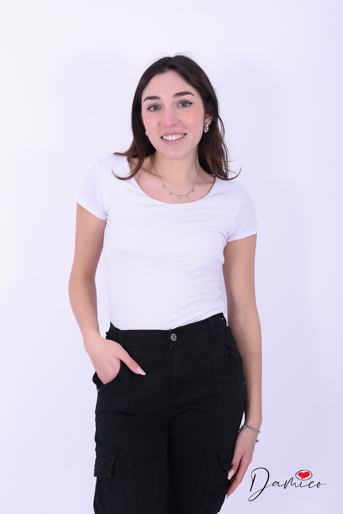 T-shirt Basic Slim tondo -6- 00439