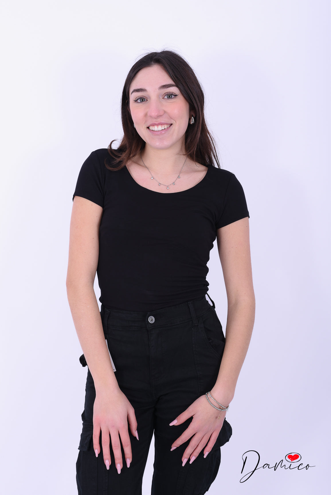T-shirt Basic Slim tondo -6- 00439
