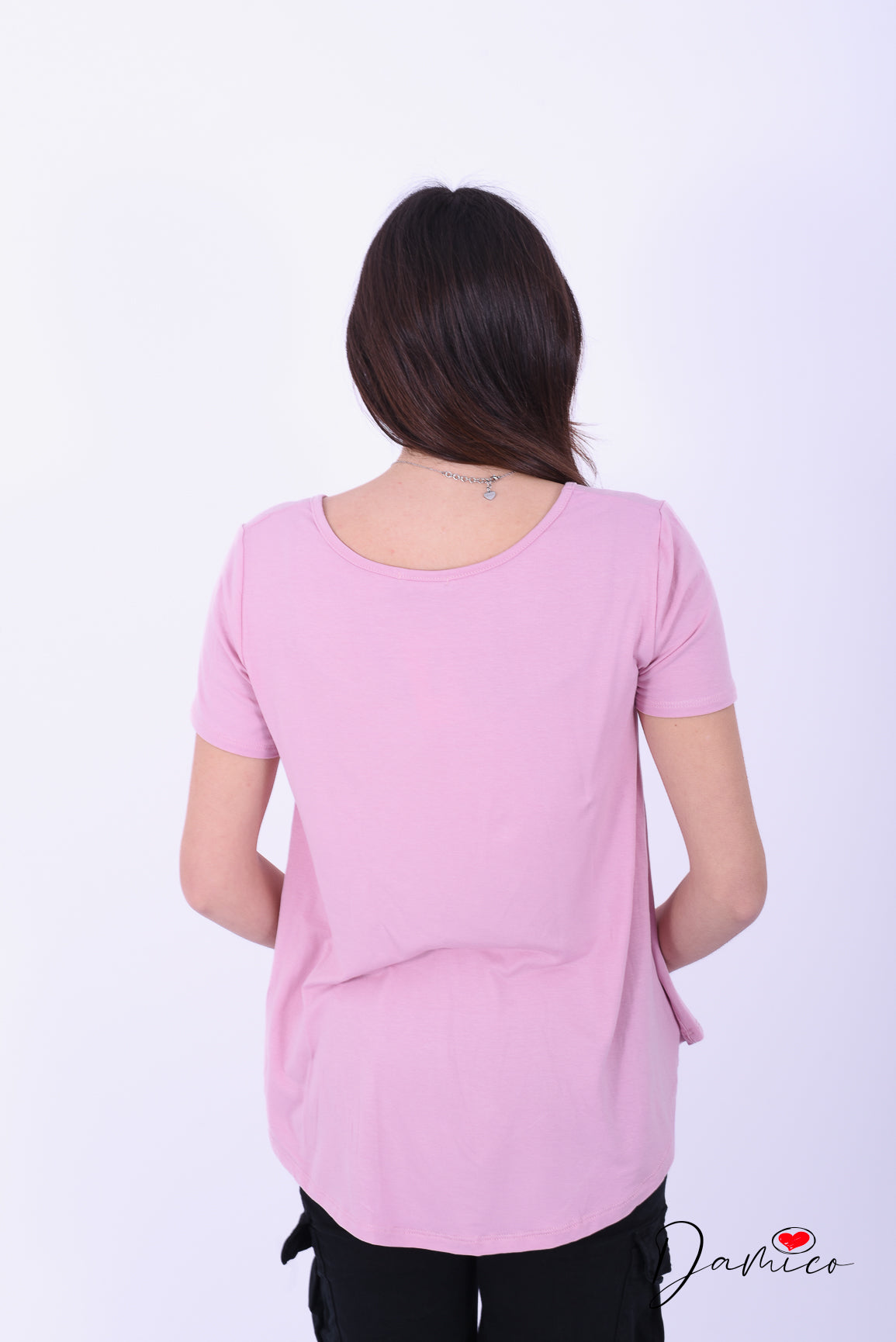 T-shirt Basic over V -6- 00437