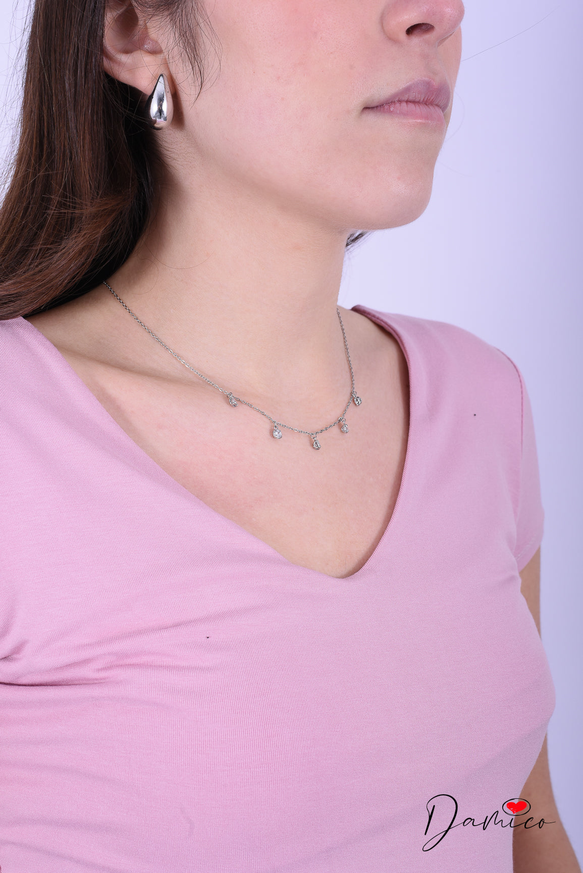 T-shirt Basic Slim V -6-00438