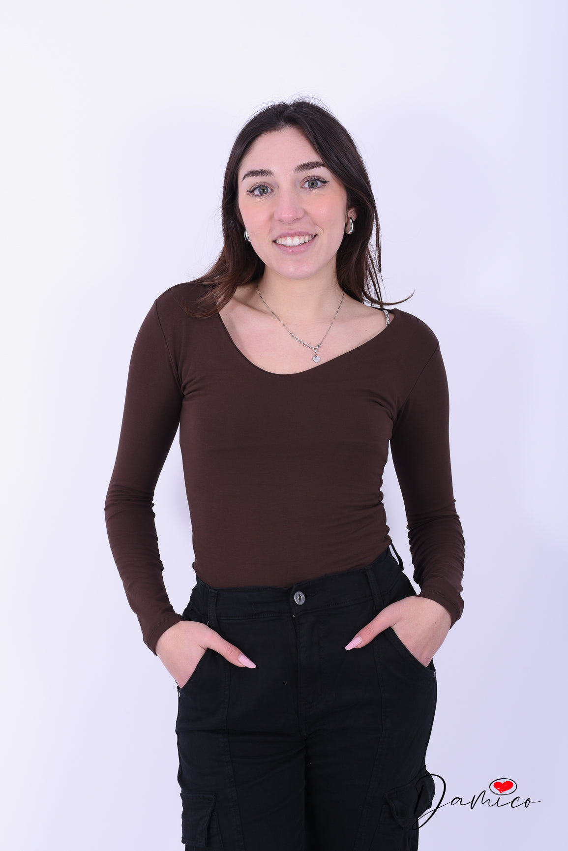 Maglia Basic Slim V -6- 00440