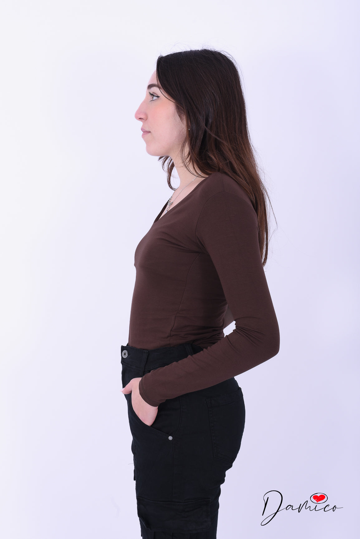Maglia Basic Slim V -6- 00440