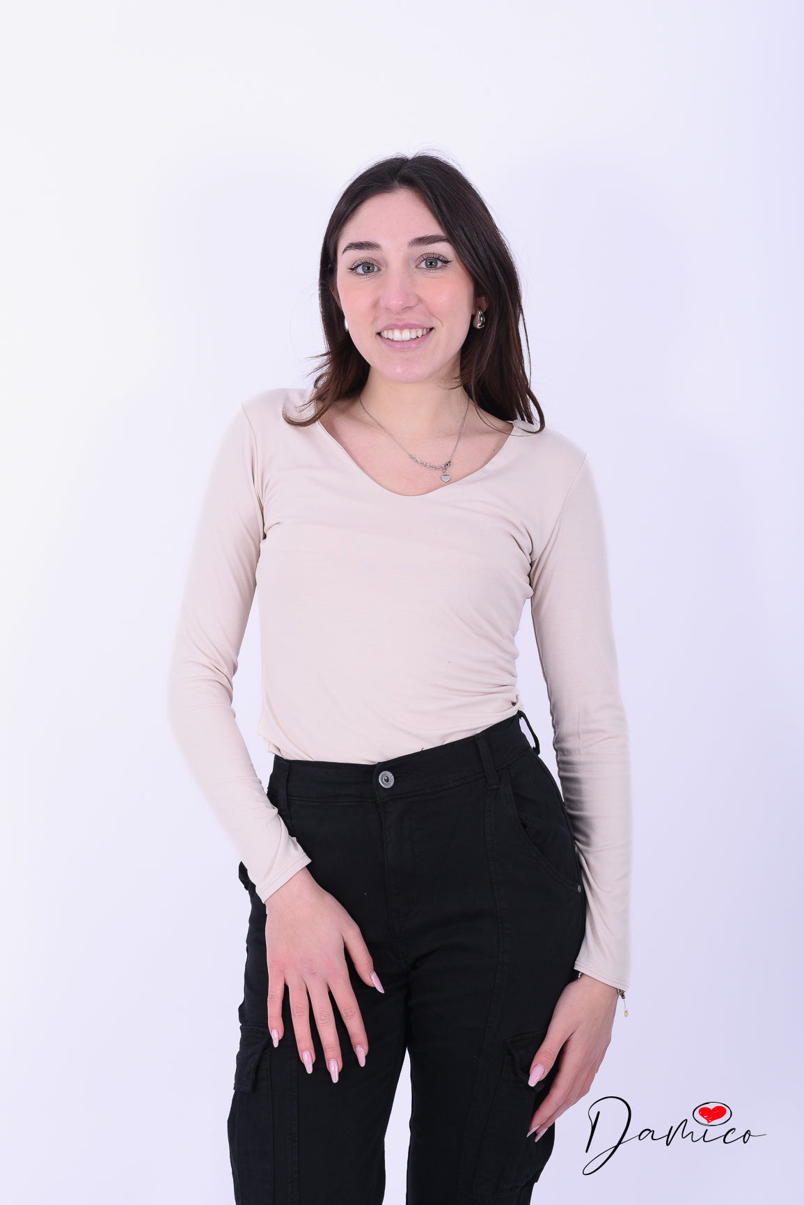Maglia Basic Slim V -6- 00440