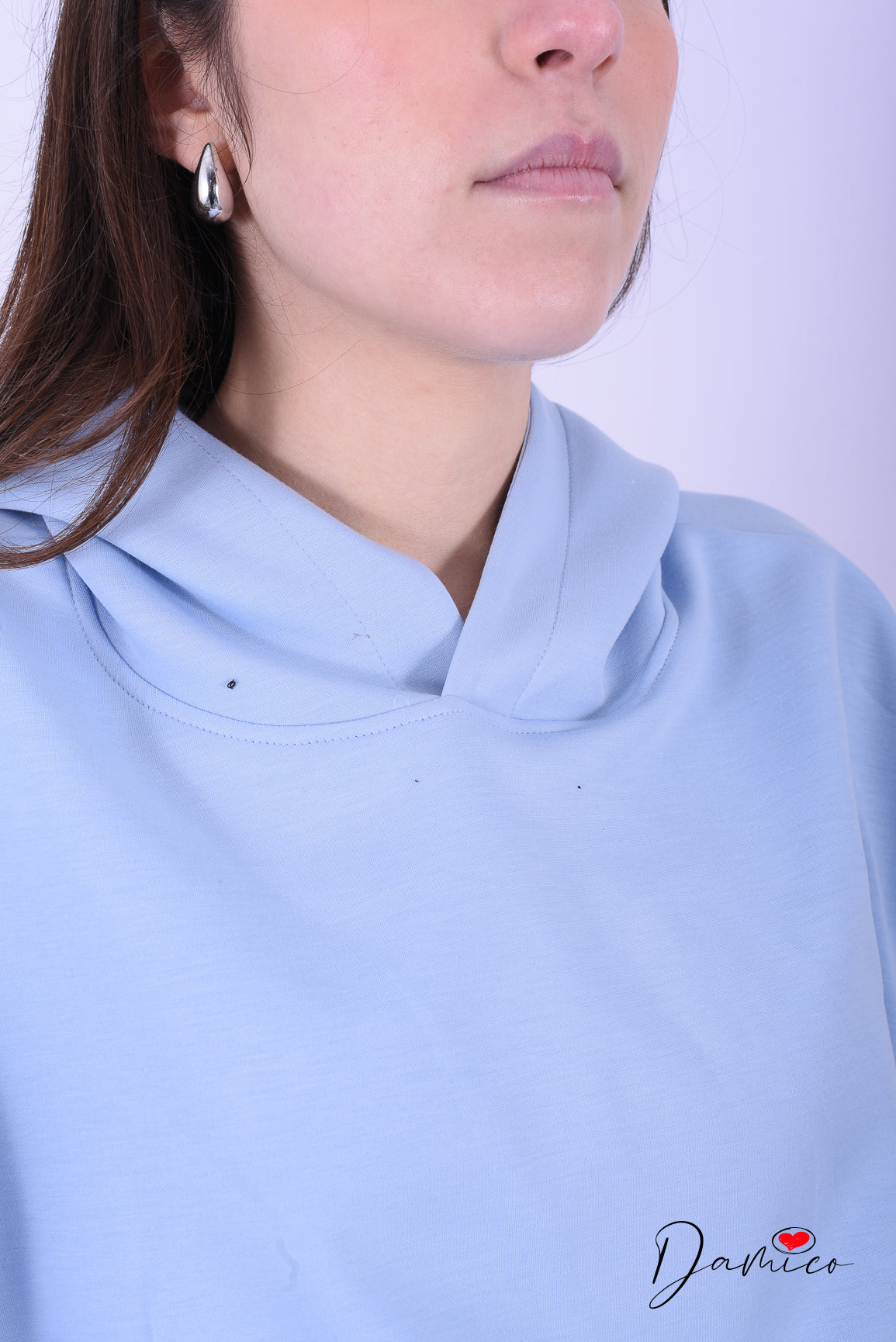 Felpa crop con cappuccio -6- 00402