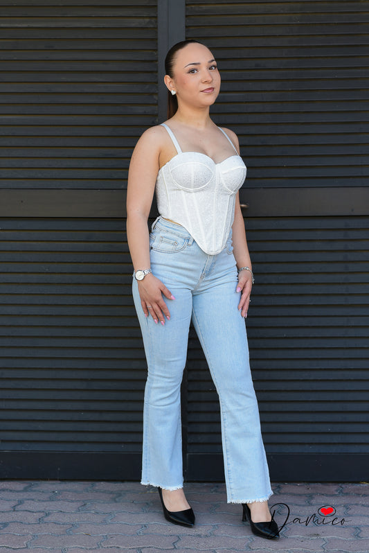 Jeans flare - torn bottom