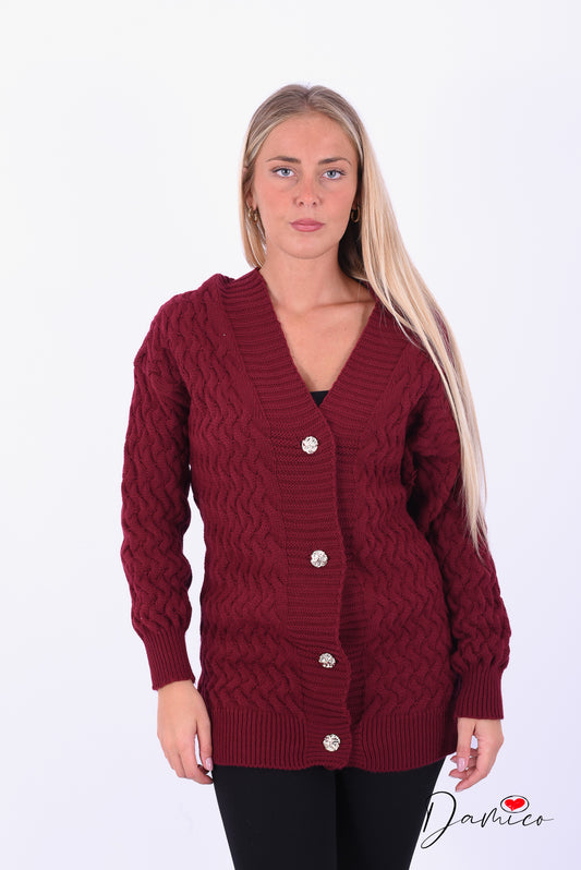Cardigan intrecciato