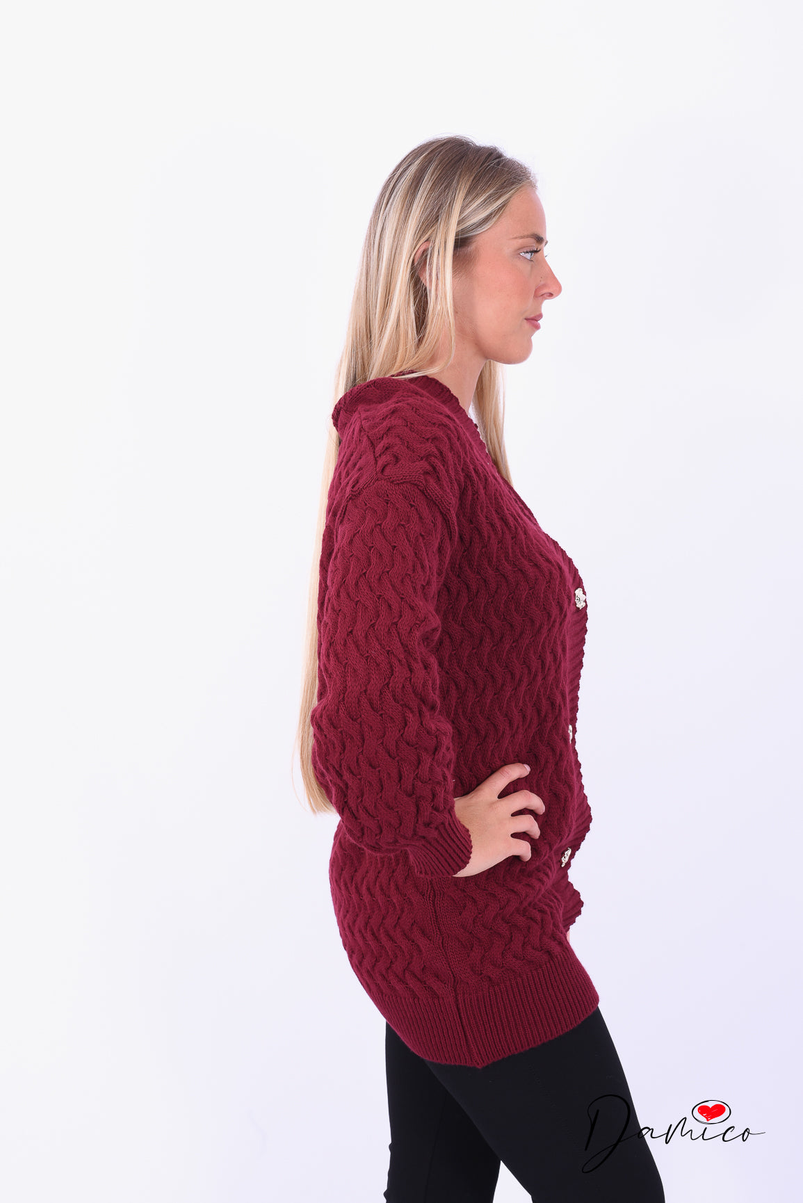 Cardigan intrecciato