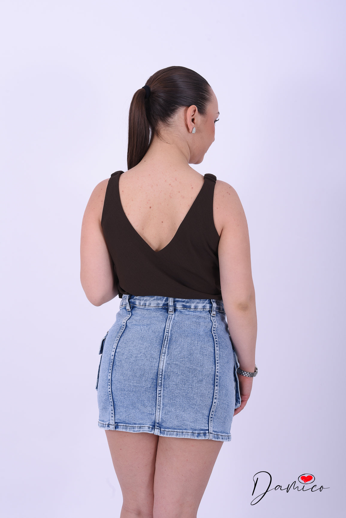 Gonna cargo di jeans
