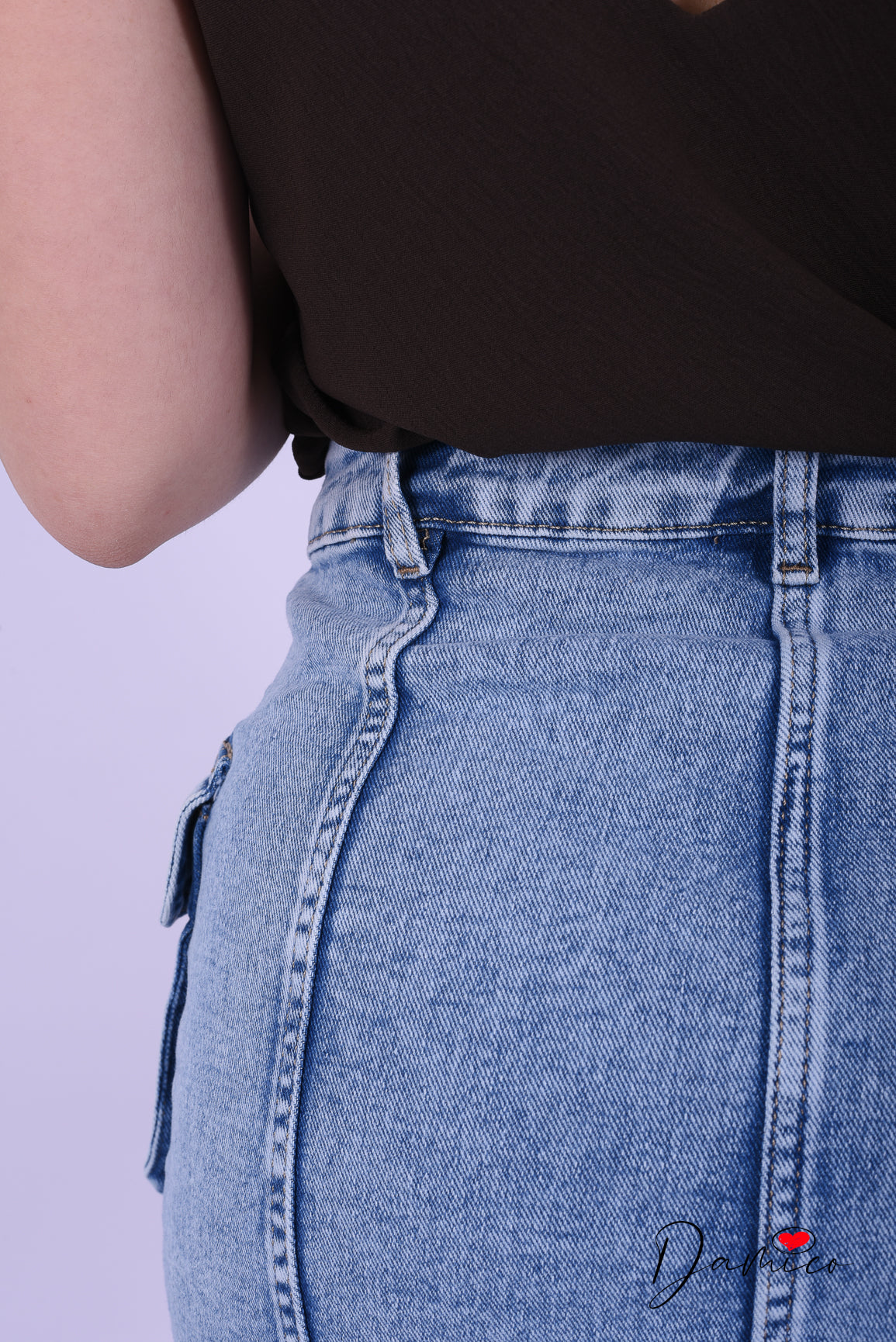 Gonna cargo di jeans
