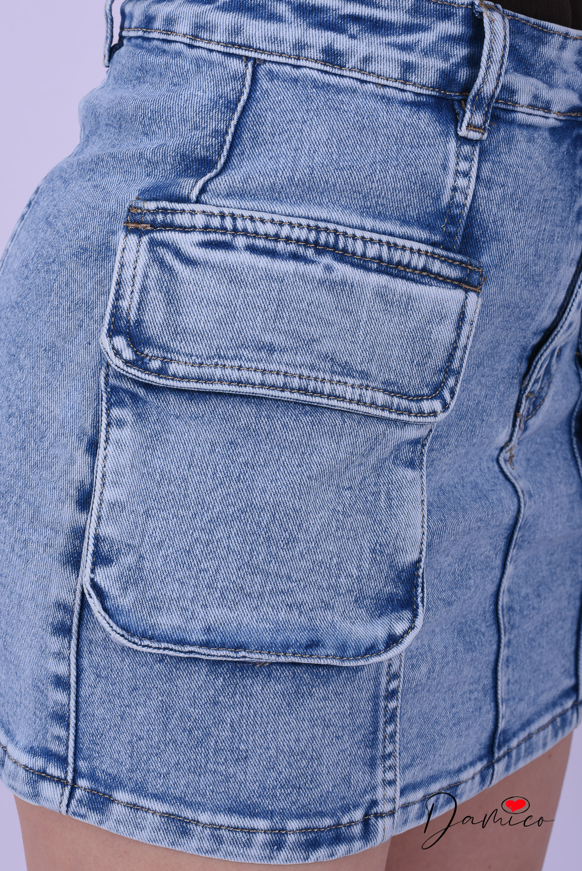 Gonna cargo di jeans