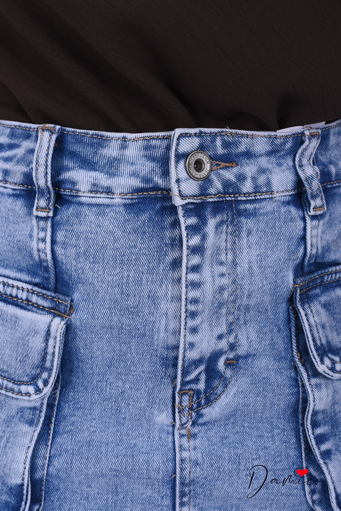 Gonna cargo di jeans