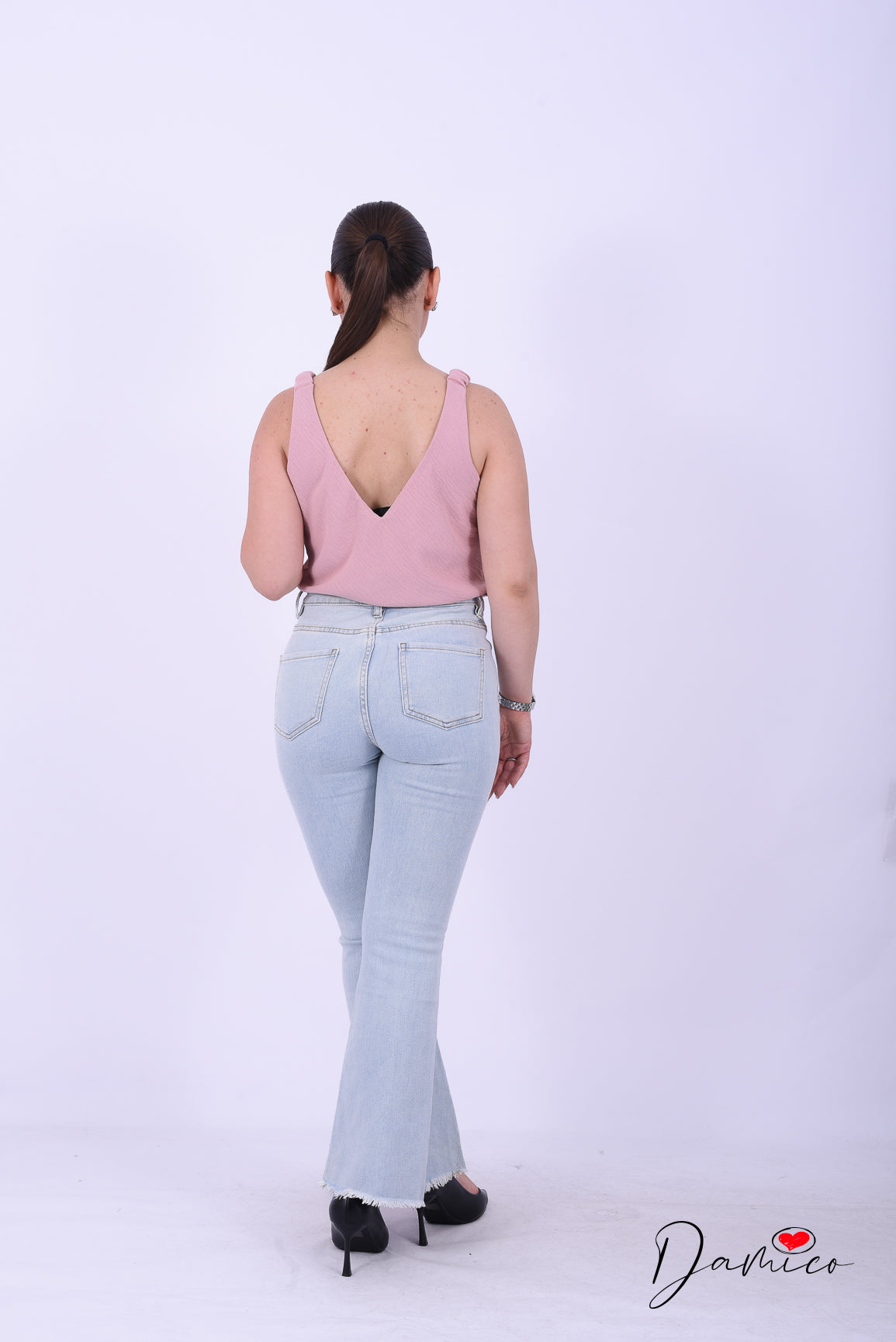 Jeans flare - torn bottom