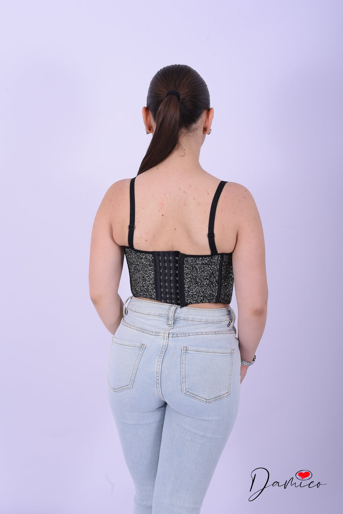 Corsetto bustier strass a punta