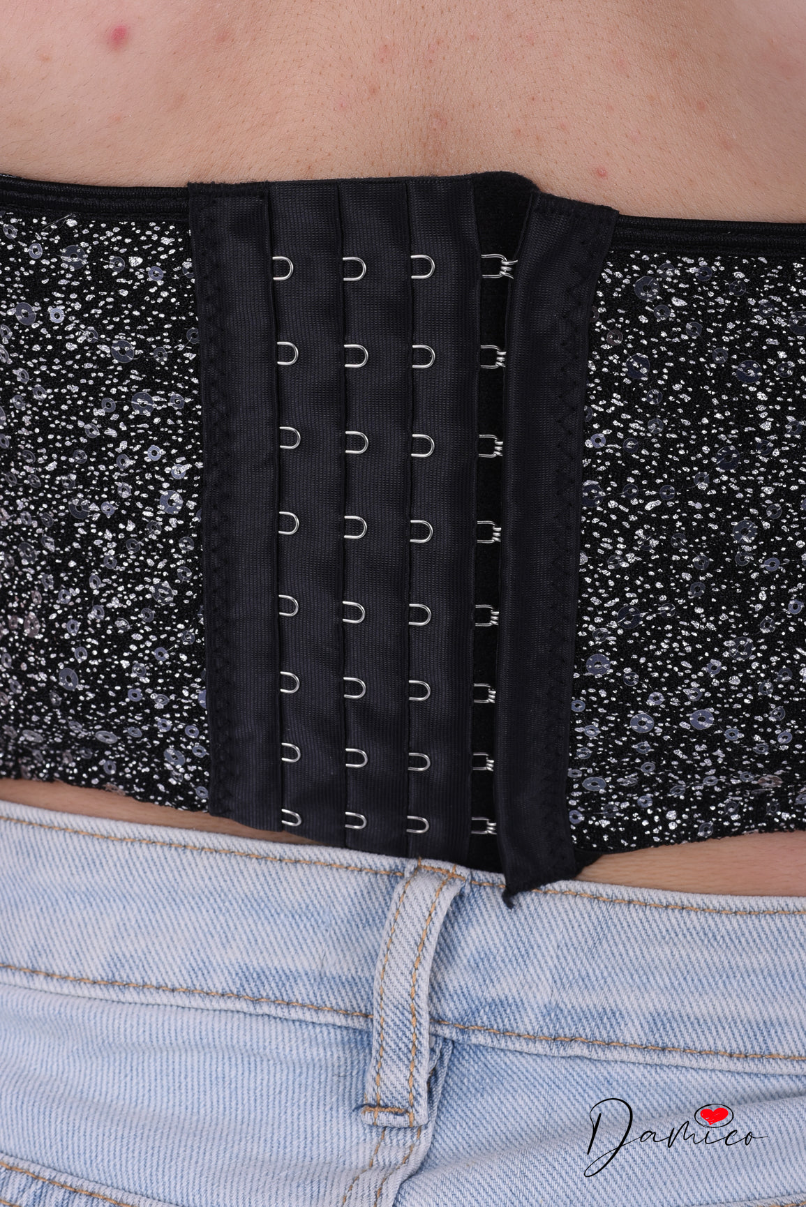 Corsetto bustier strass a punta