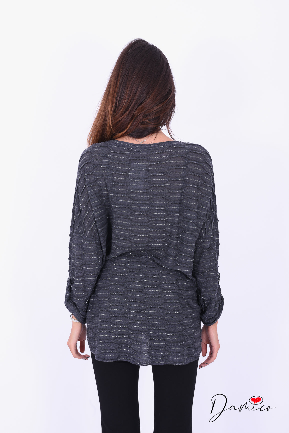Maglia lunga filo argento