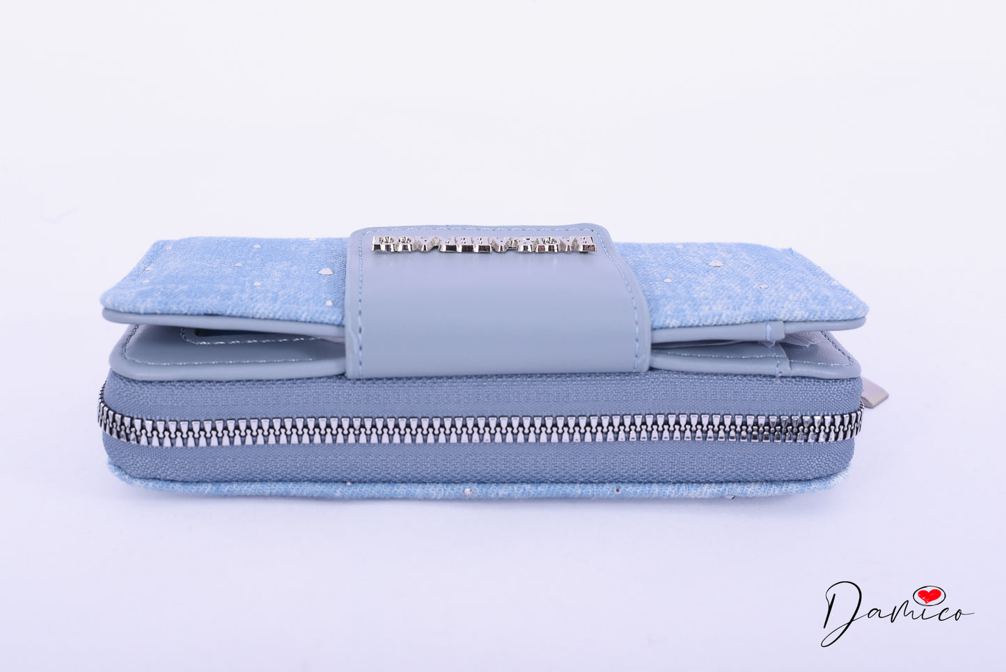 Portafoglio simil denim strass B&A