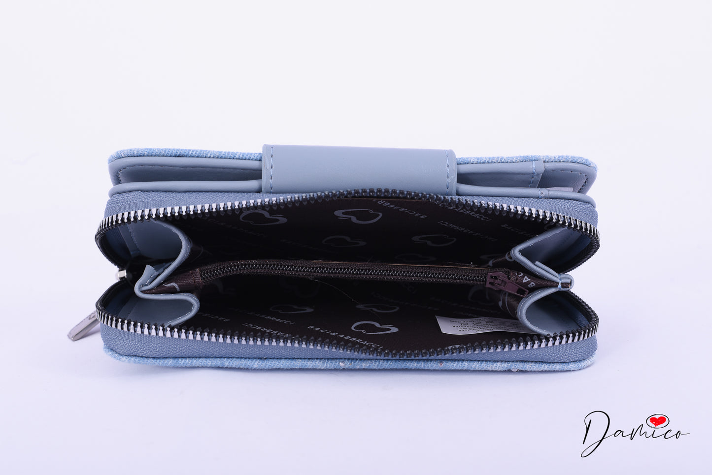 Portafoglio simil denim strass B&A