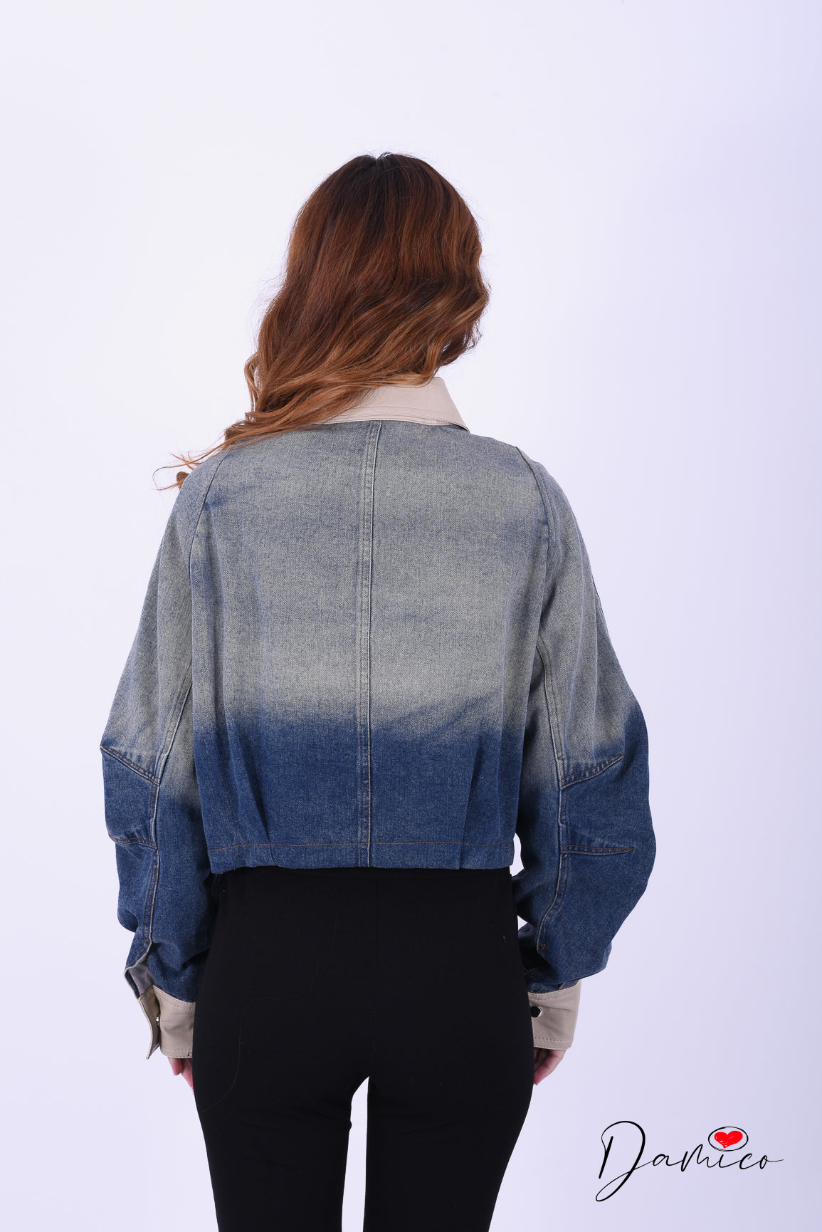 Bomber ecopelle&denim shades