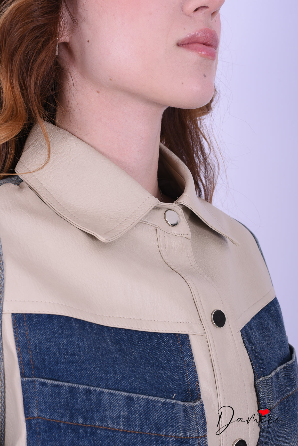 Bomber ecopelle&denim shades