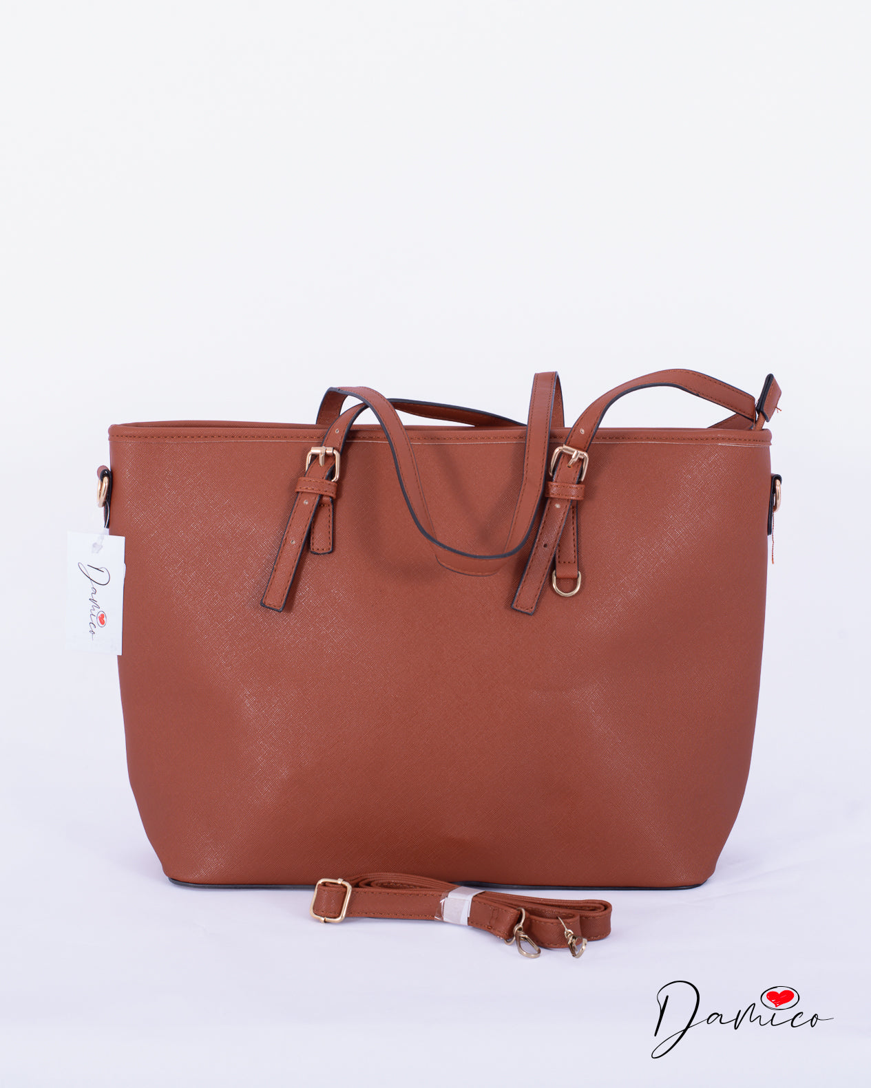 Borsa tote manici fibbia