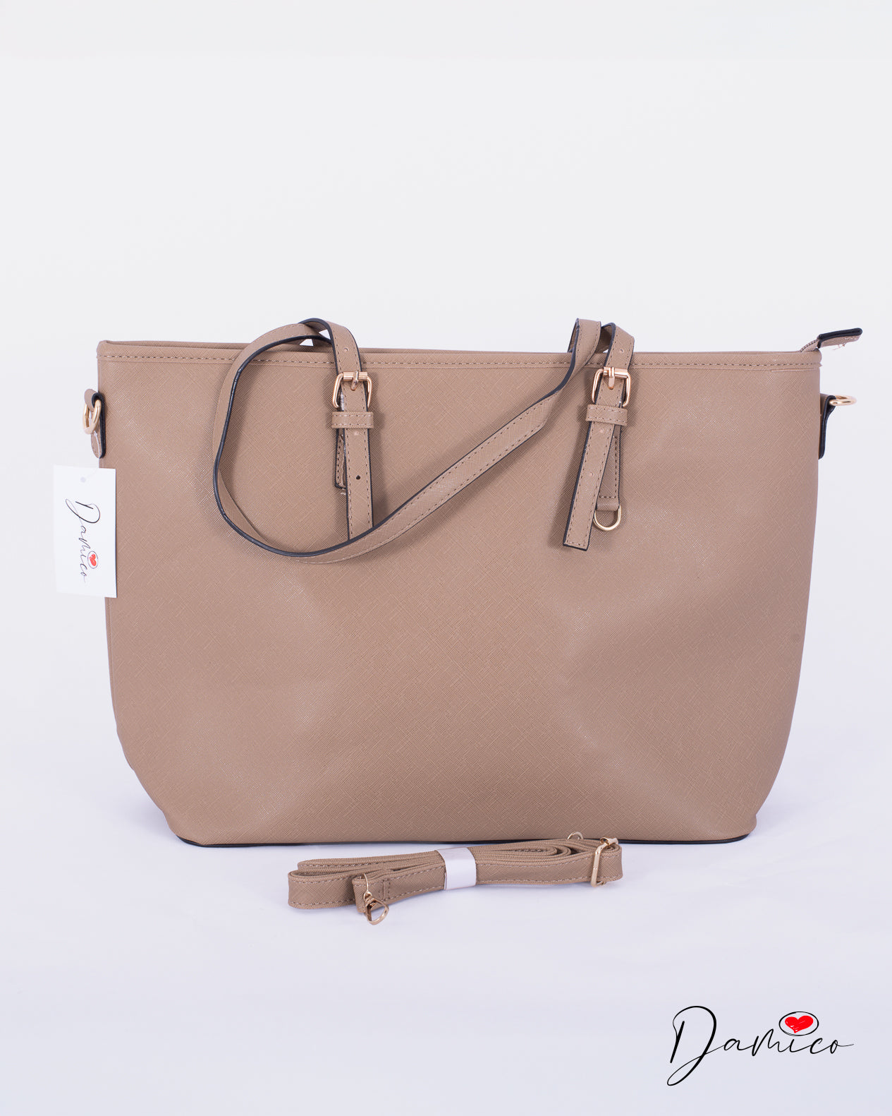 Borsa tote manici fibbia
