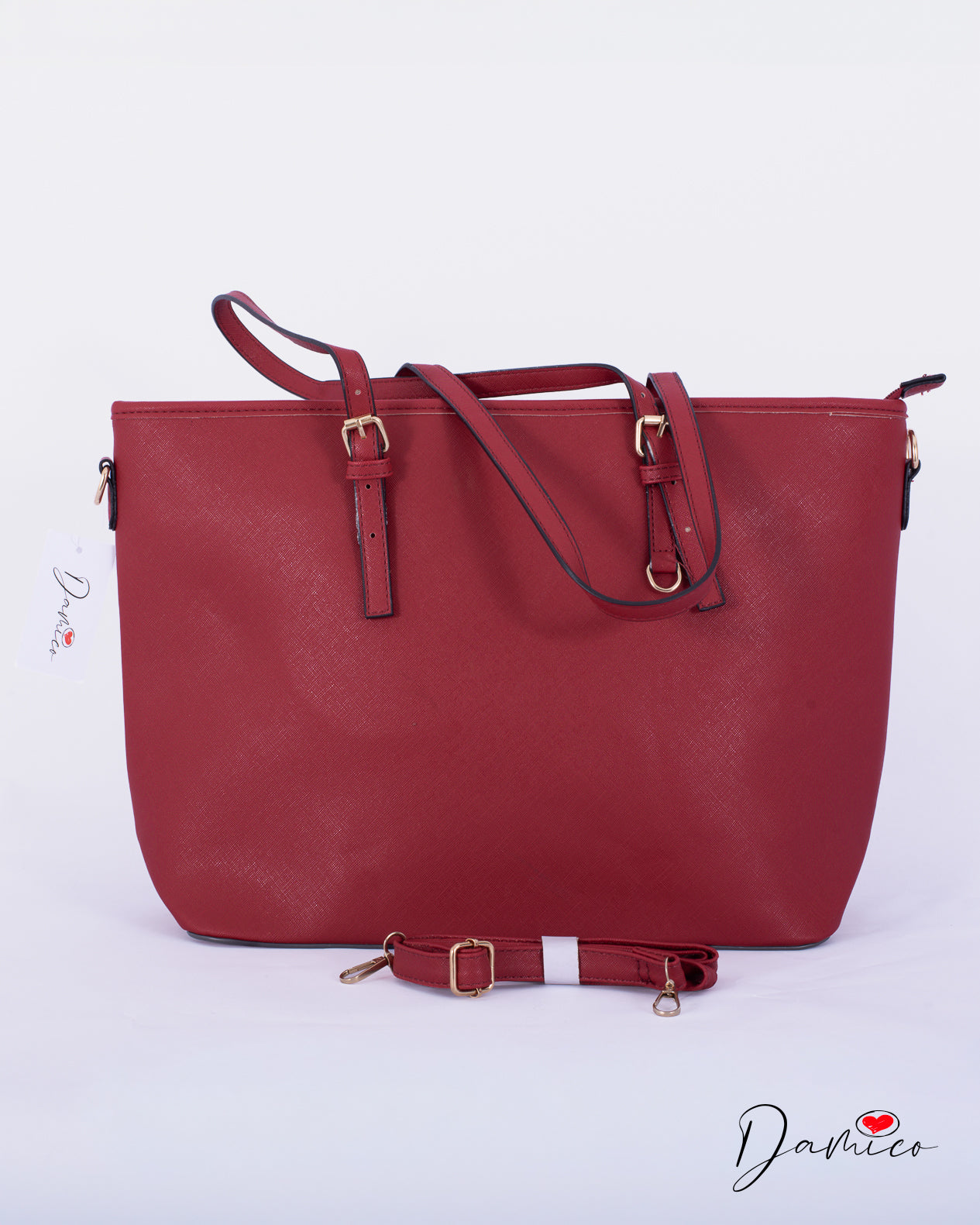 Borsa tote manici fibbia