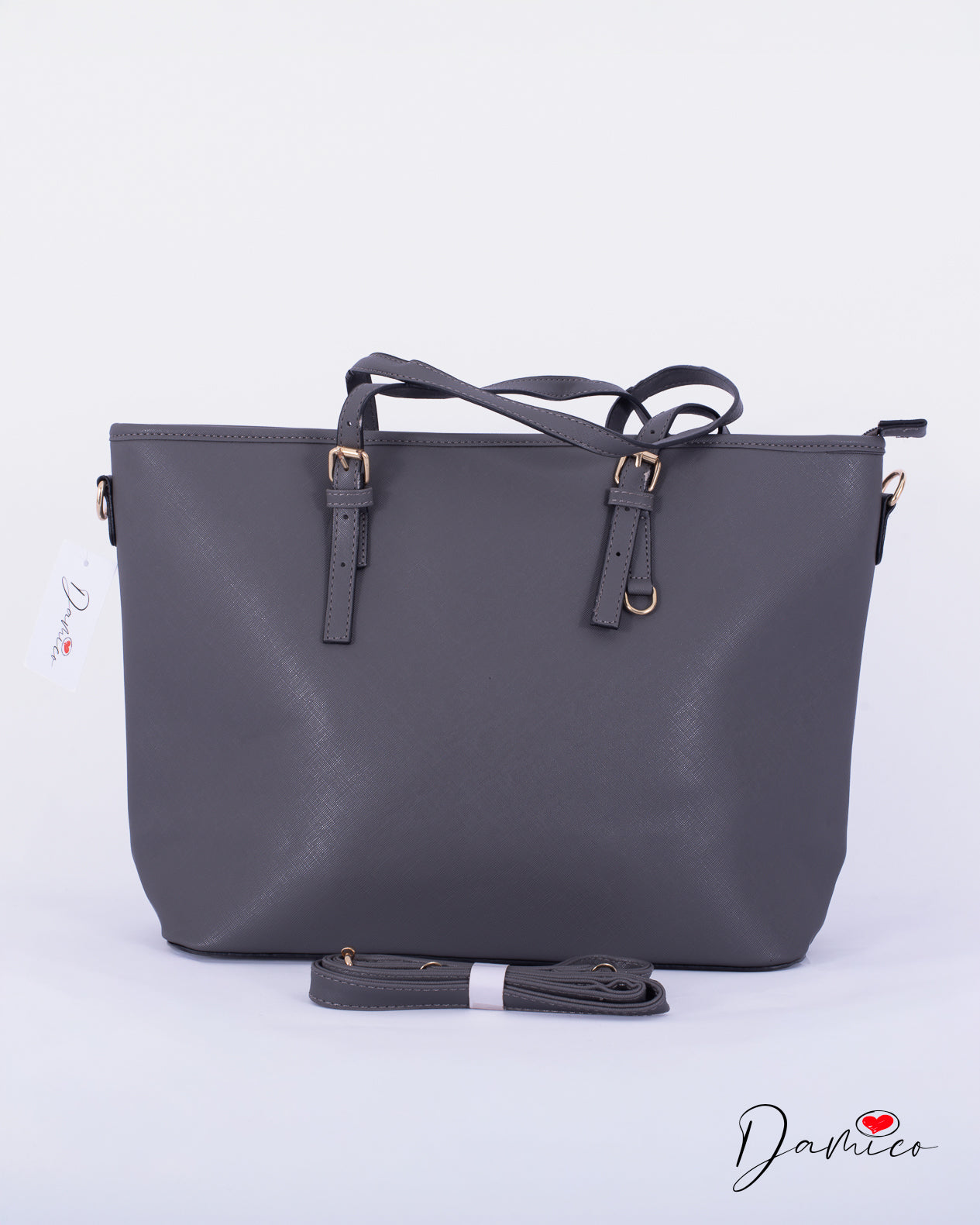 Borsa tote manici fibbia