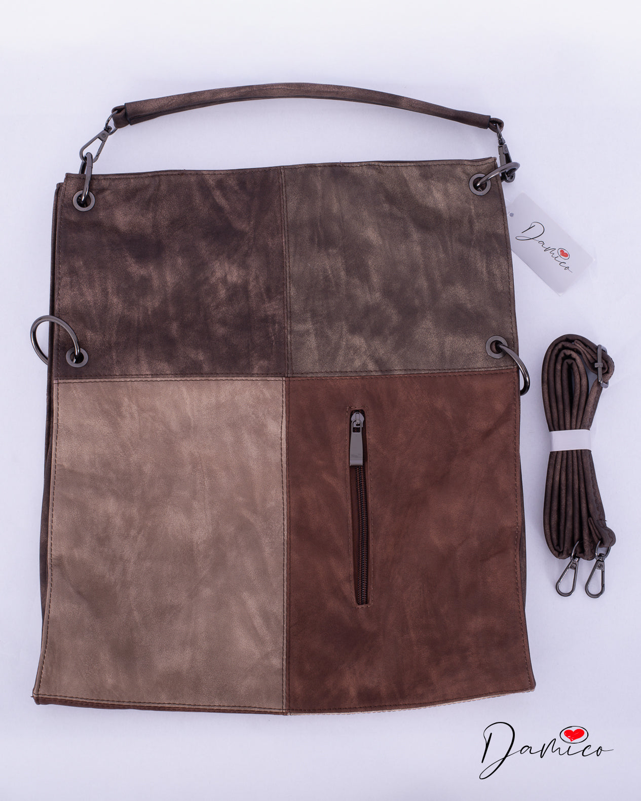 Borsa silver ring color block