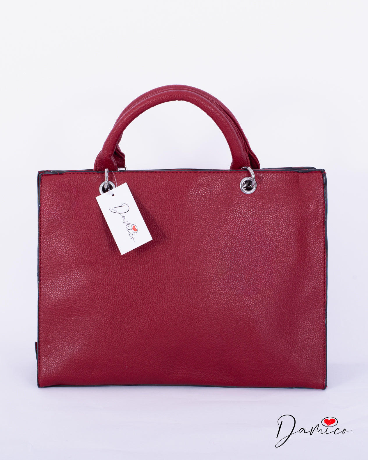 Borsa shopper borchie e nappina