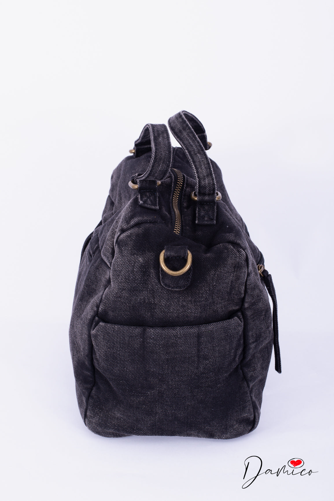 Borsa hobo casual acid wash