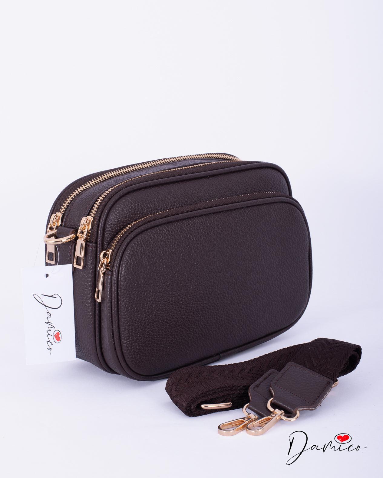Borsa a tracolla multizip