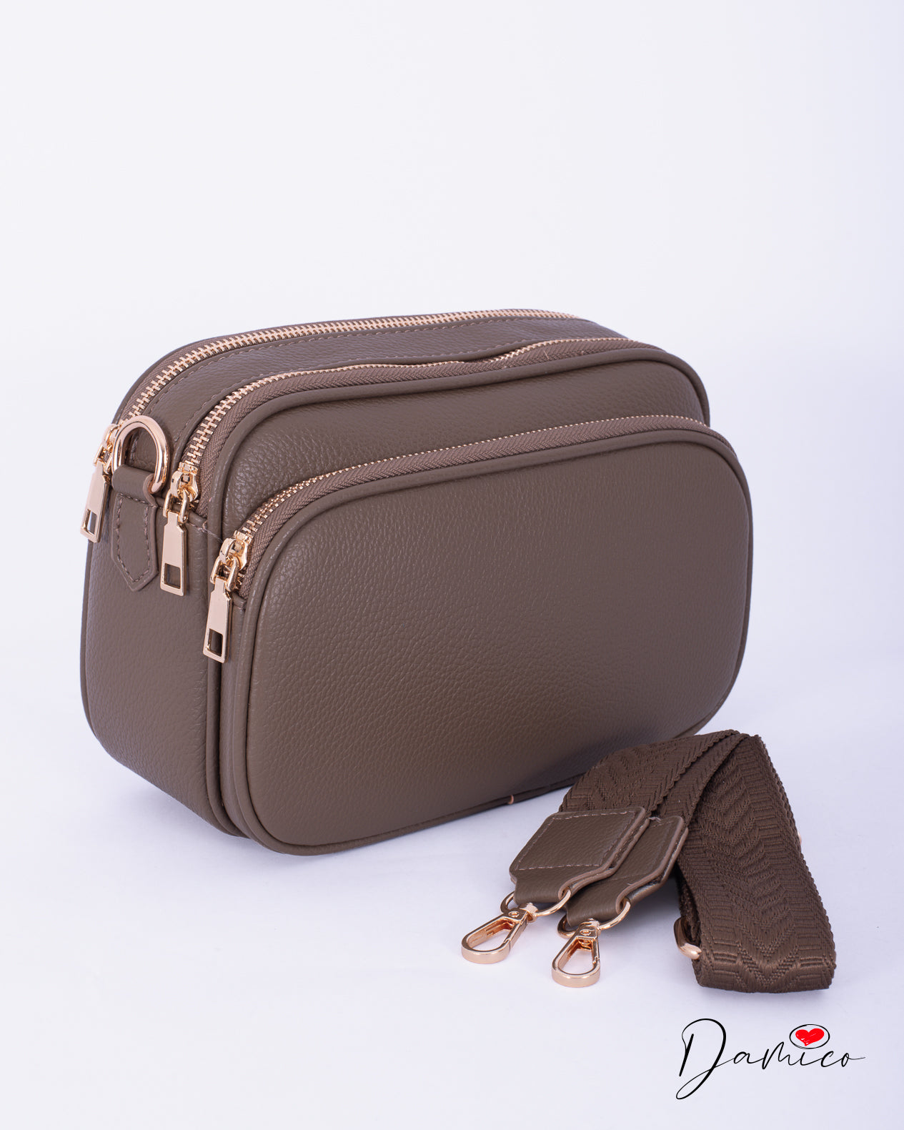 Borsa a tracolla multizip
