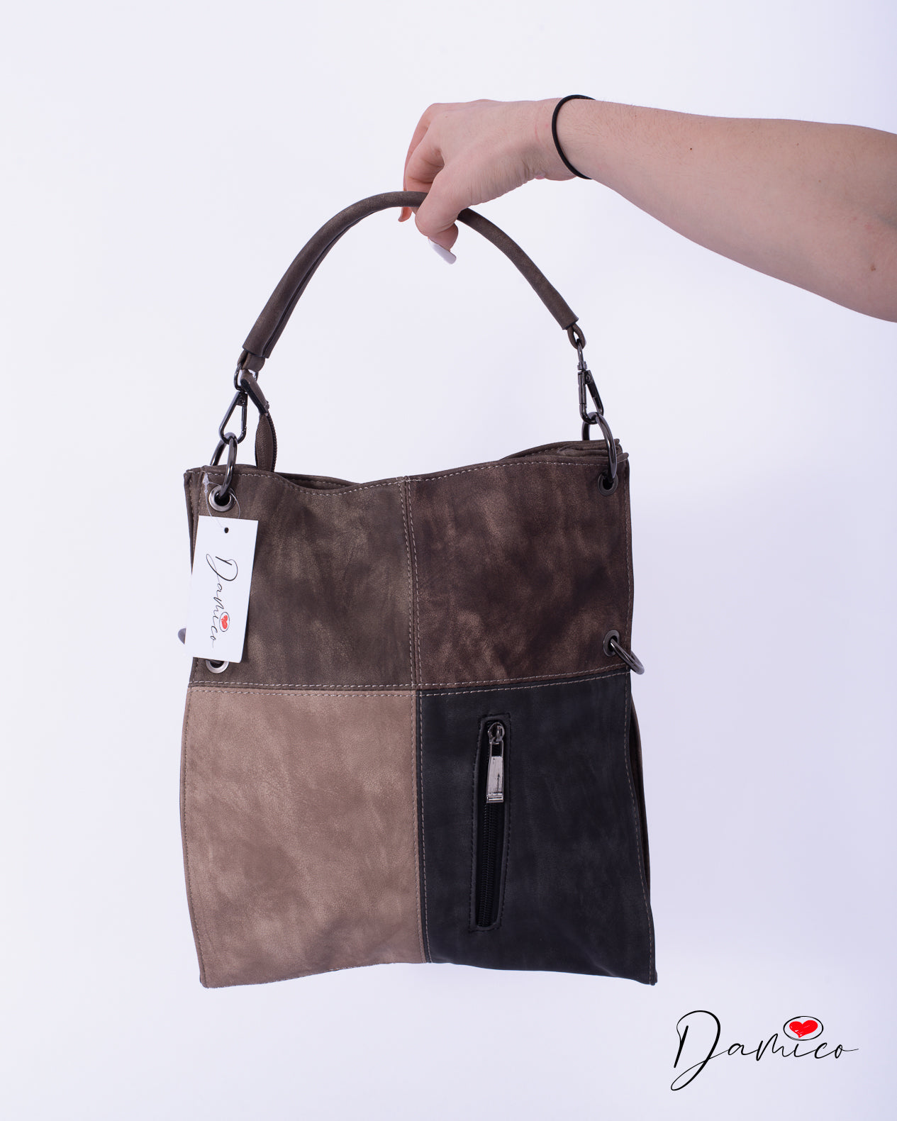Borsa silver ring color block
