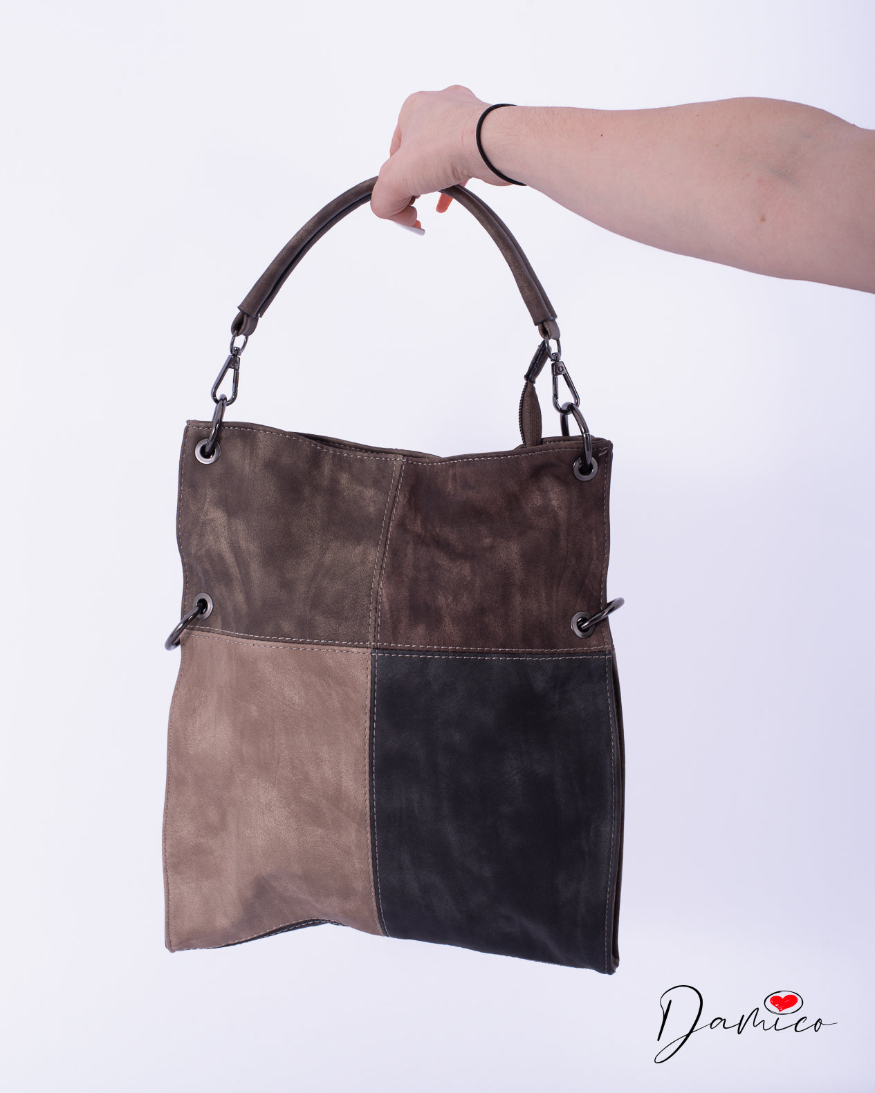 Borsa silver ring color block