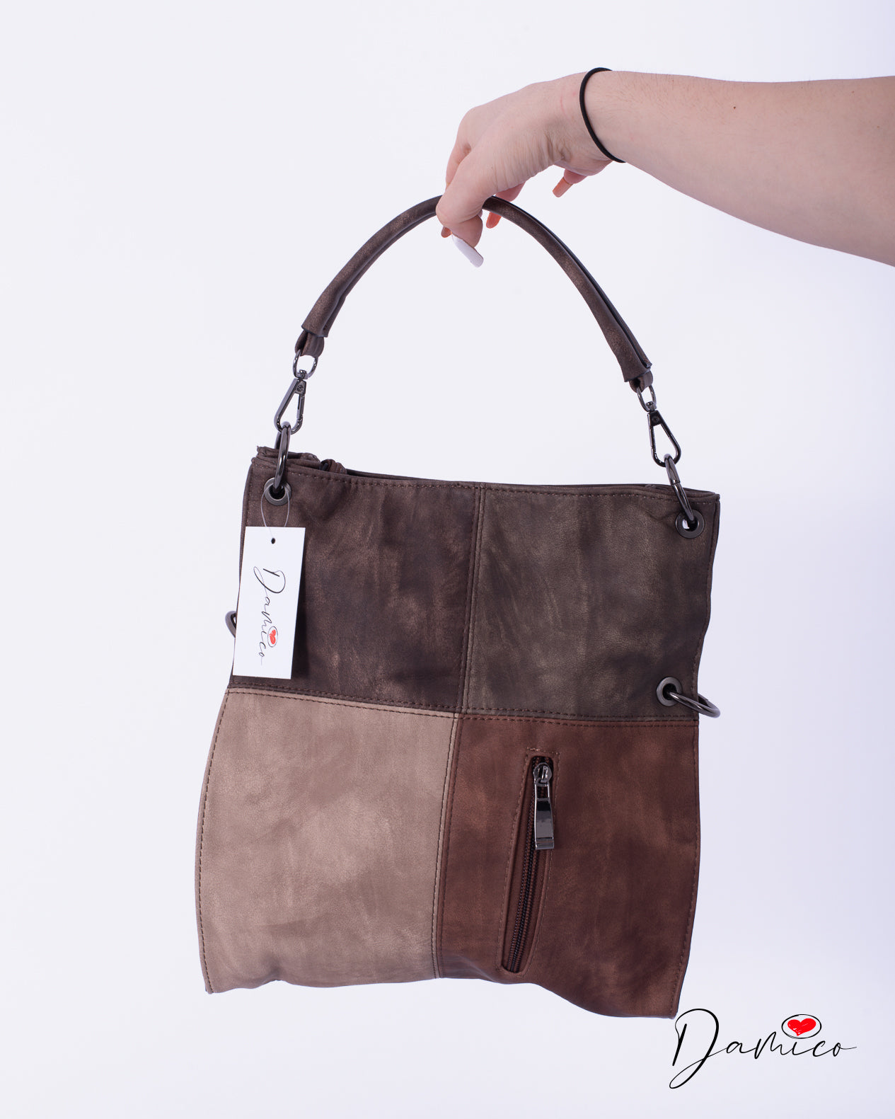 Borsa silver ring color block