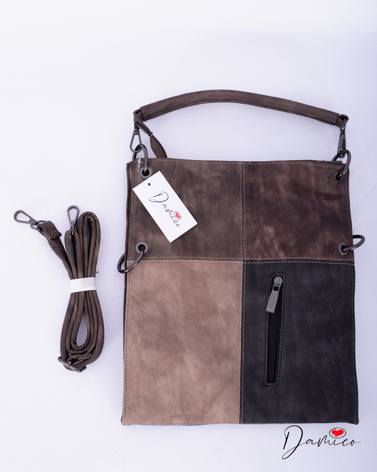 Borsa silver ring color block