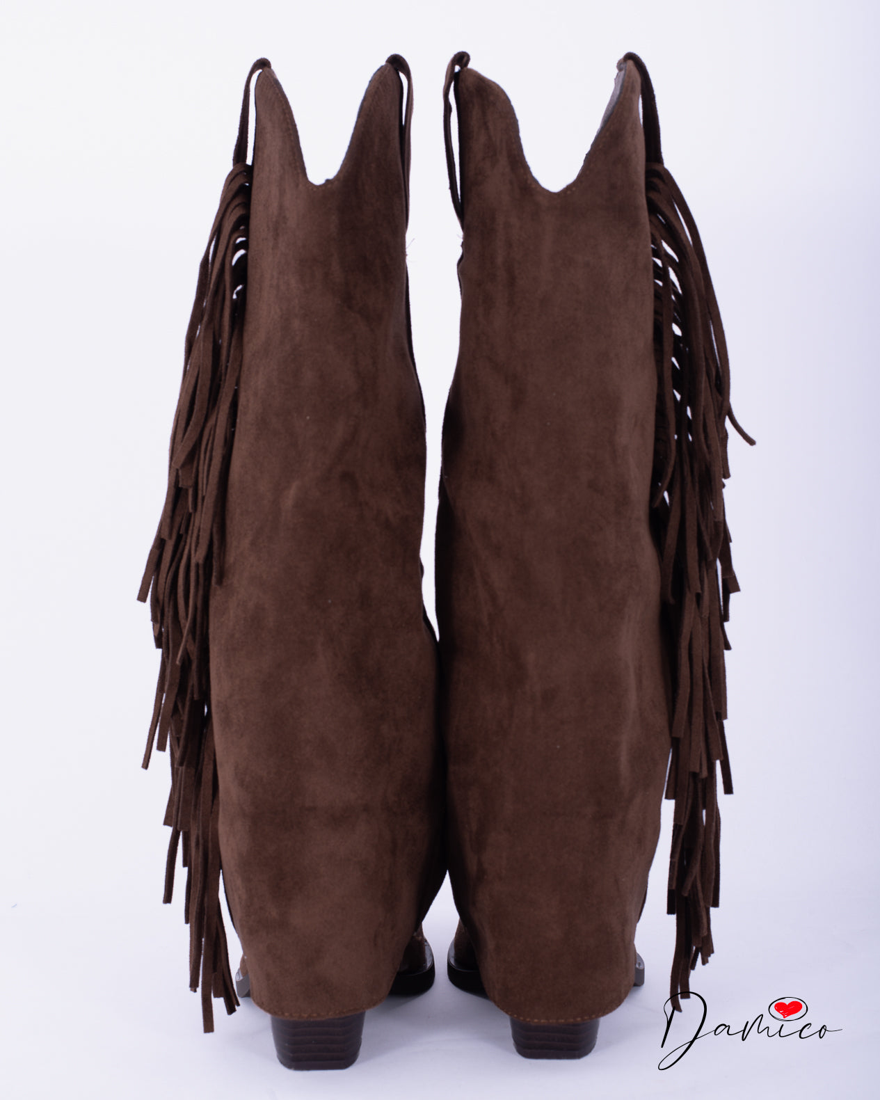 Camperos scamosciati frange boho-chic