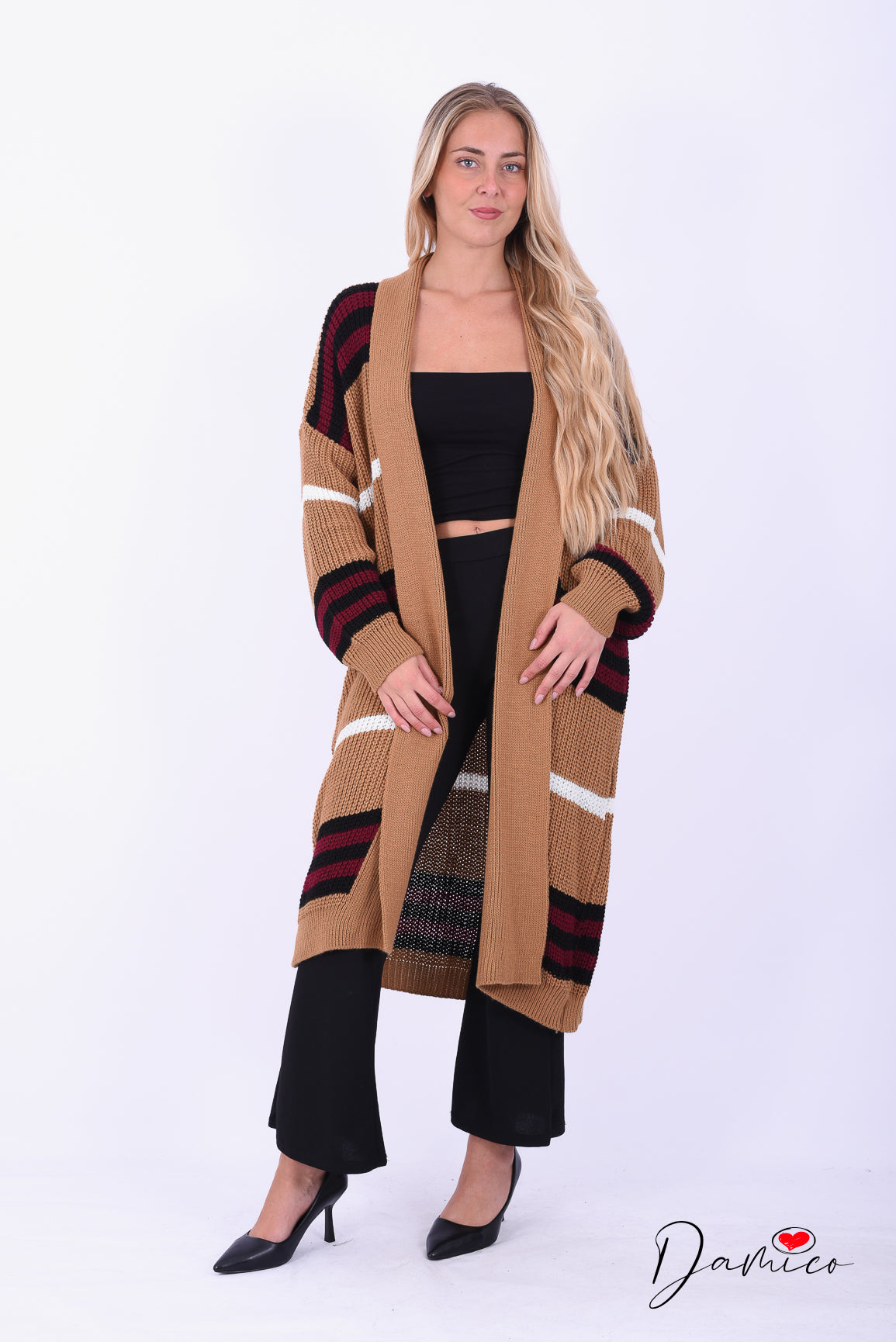 Cardigan a righe