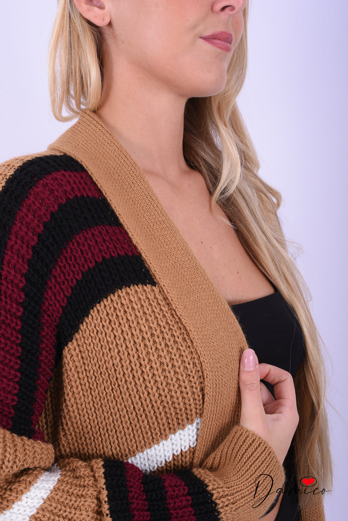 Cardigan a righe