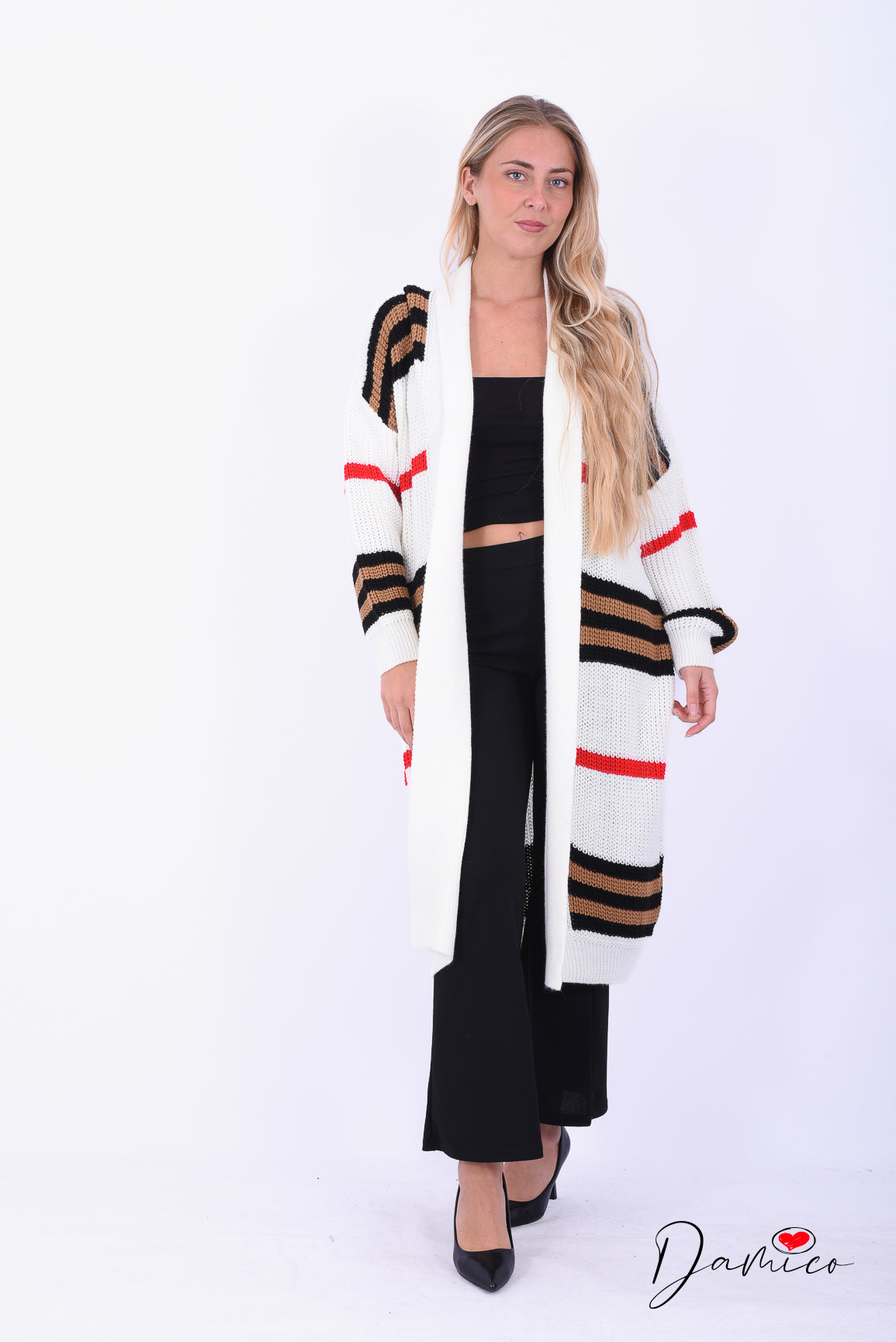 Cardigan a righe
