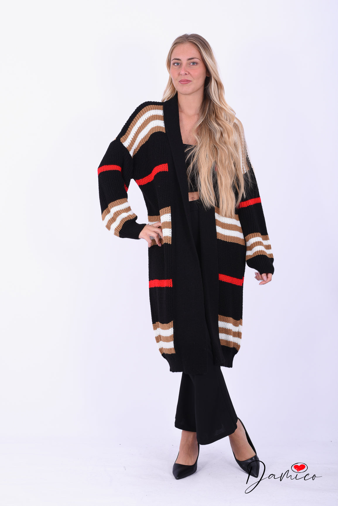 Cardigan a righe