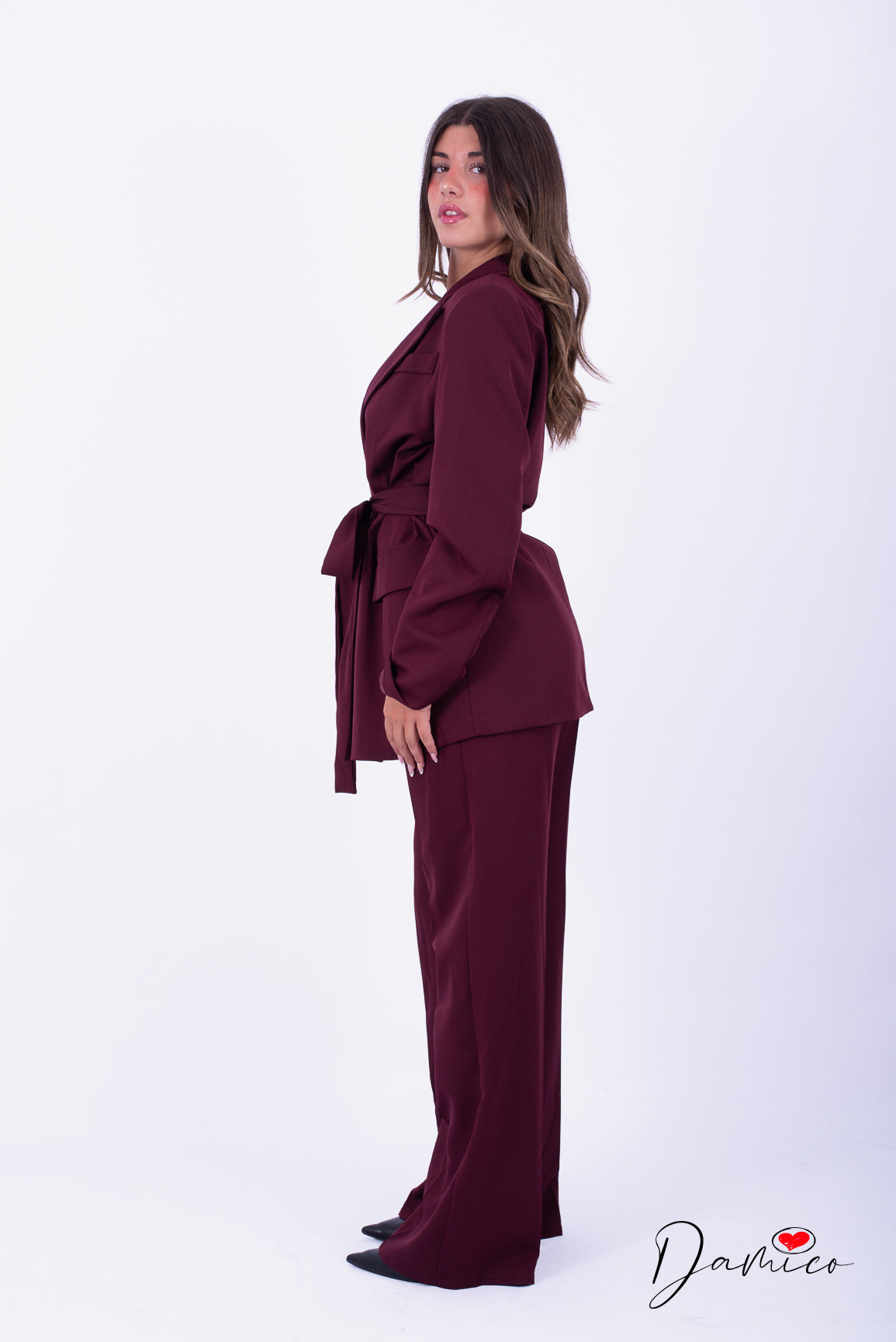 Completo blazer fusciacca + pantapalazzo