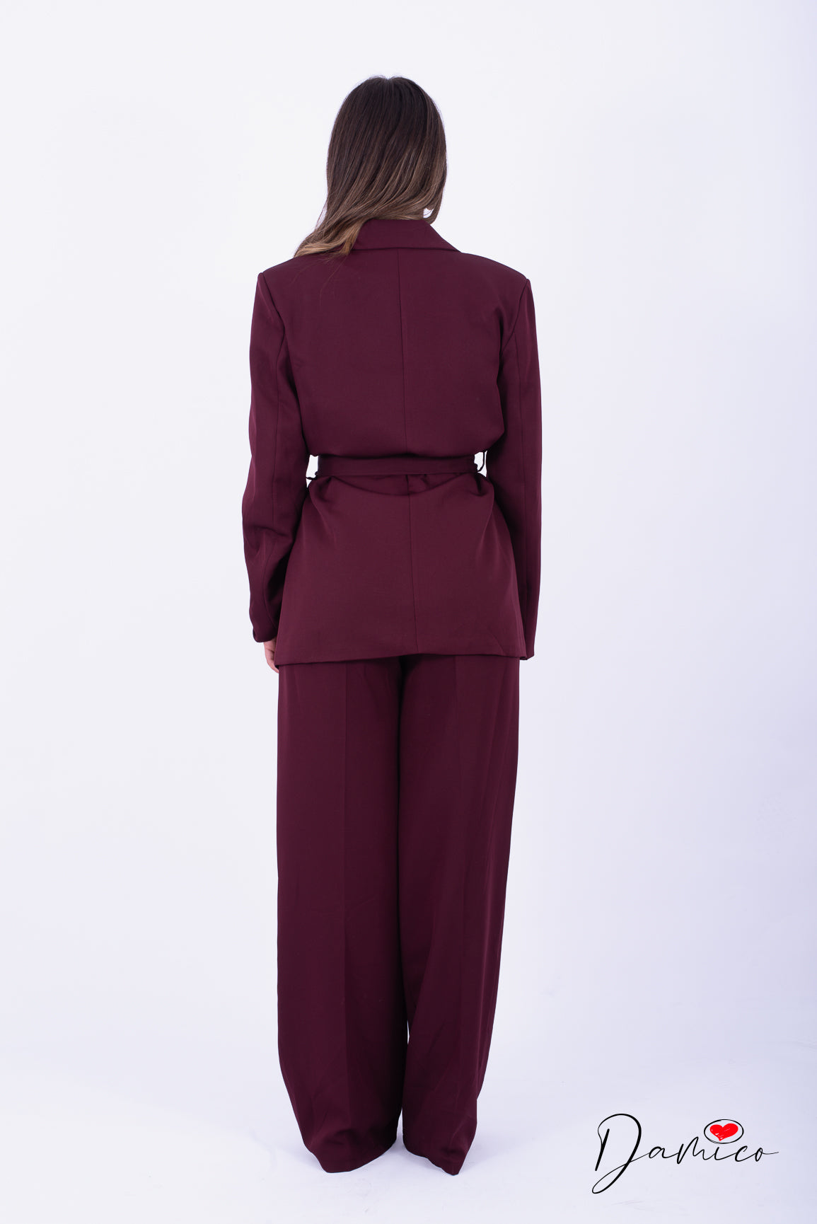 Completo blazer fusciacca + pantapalazzo