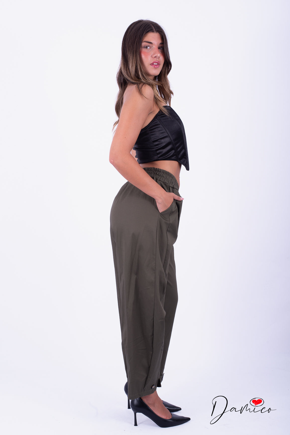 Pantaloni balloon pinces