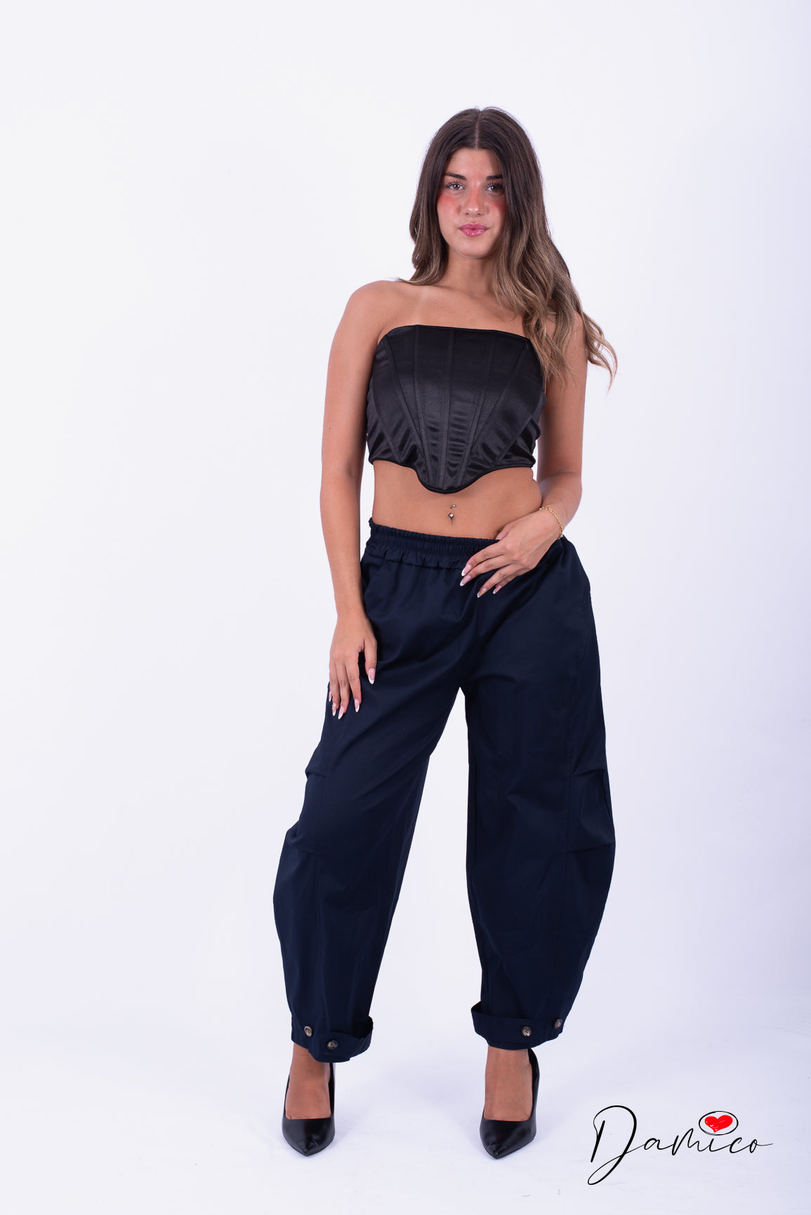 Pantaloni balloon pinces